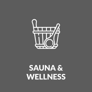 Sauna und Wellness Icon in grau